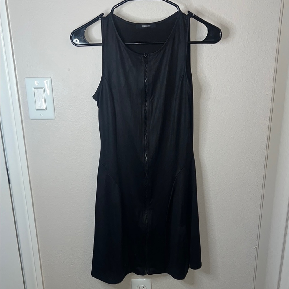 Forever 21 Black Zip-Front Tank Dress